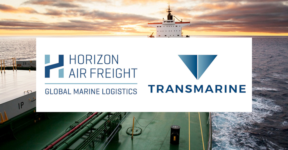 Horizon Air Freight logo with Transmarine logo