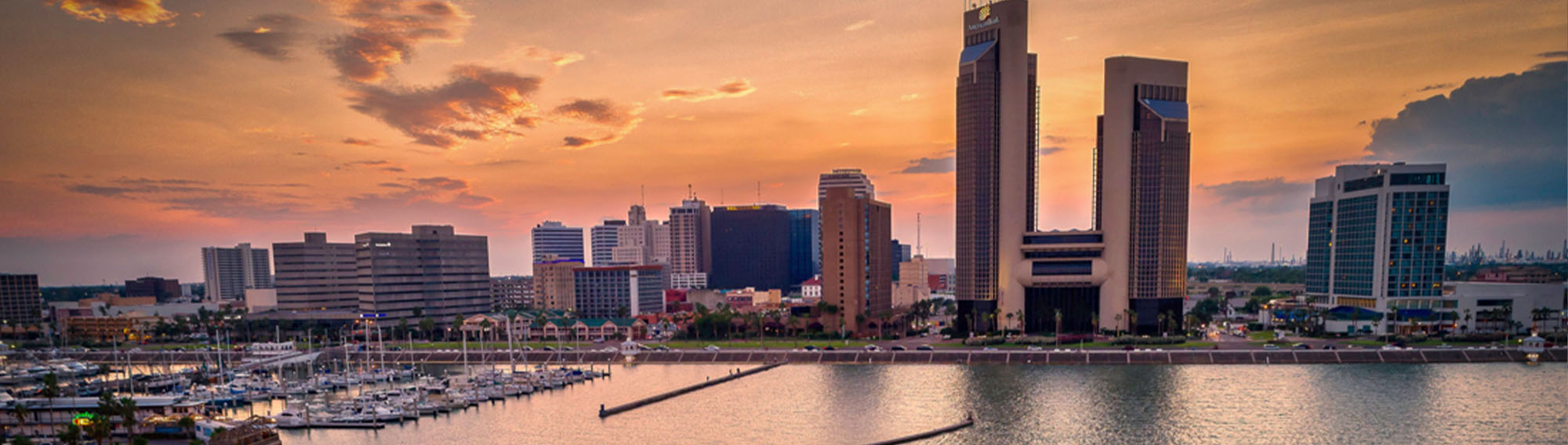 Cityscape of Corpus Christi, Texas.