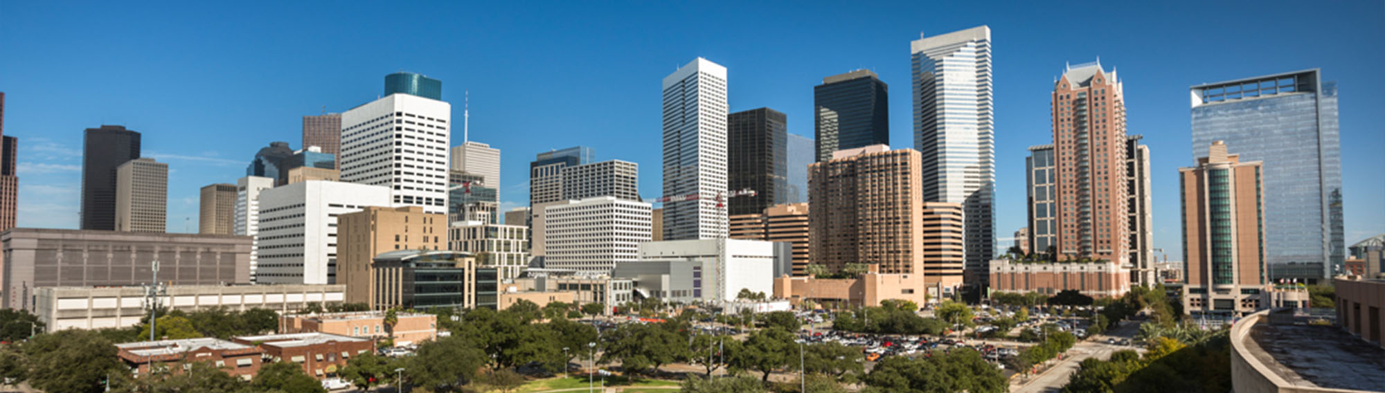 A city scene of Houston, Texas.