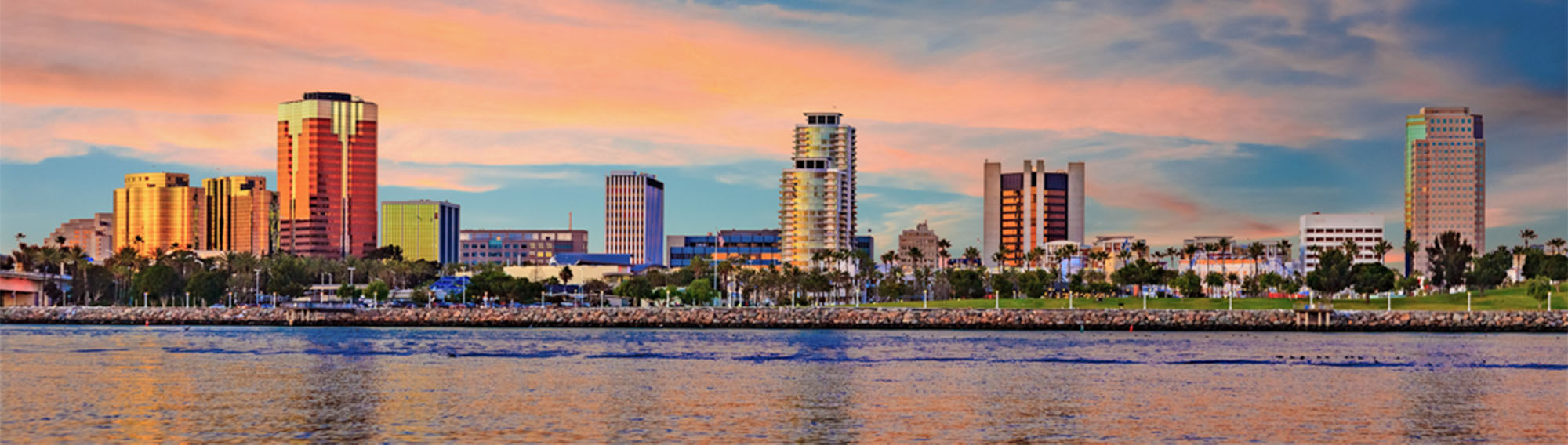 Cityscape of Long Beach, California.