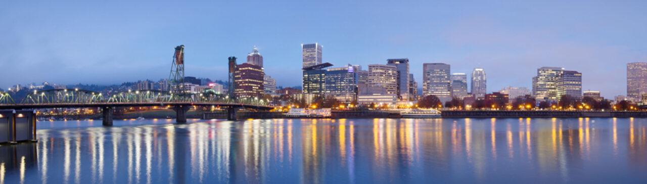 A view of the city in Portland, Oregon.