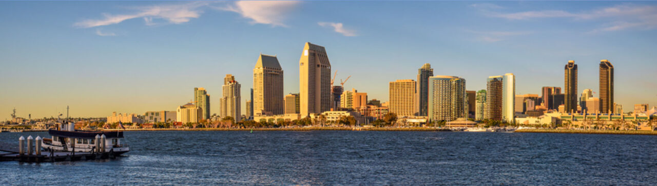 A cityscape of San Diego, California.