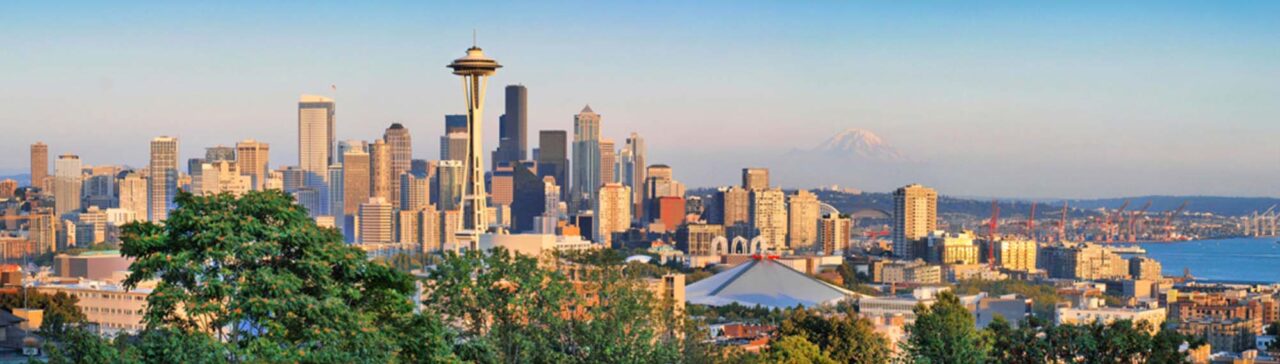 A cityscape of Seattle, Washington.
