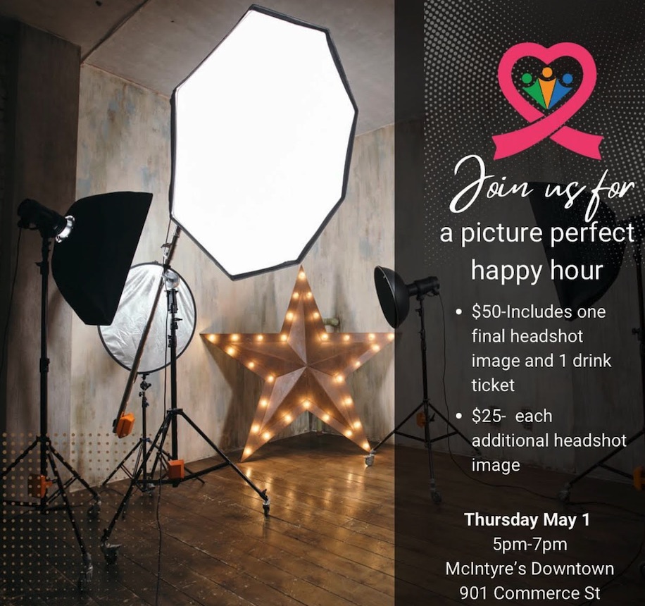 Headshot happy hour flyer