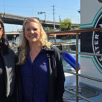 Two Transmarine employees at the Northwest Maritime High School ASBA education initiative